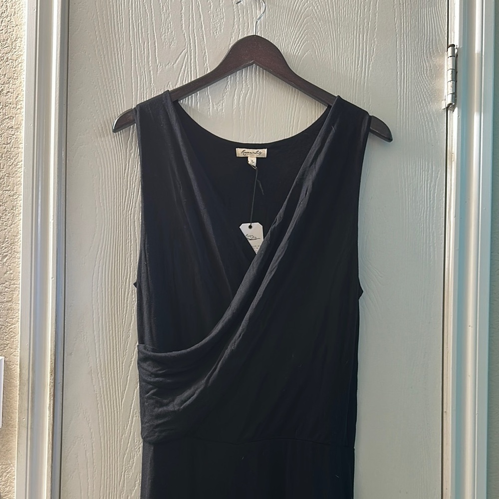 Raven + Lily Black Cross Over Front Jumpsuit